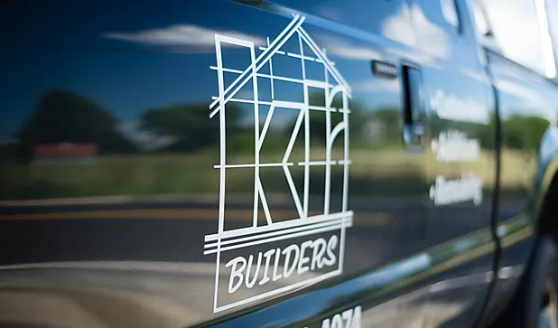 KR Builders Logo on a Black Truck